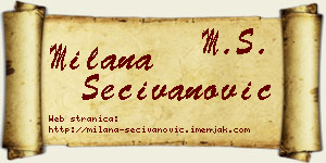 Milana Sečivanović vizit kartica